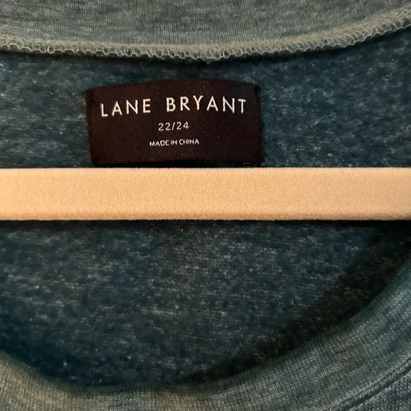 Lane Bryant Teal Sweatshirt with Silver Snowflake - Picture 2 of 2